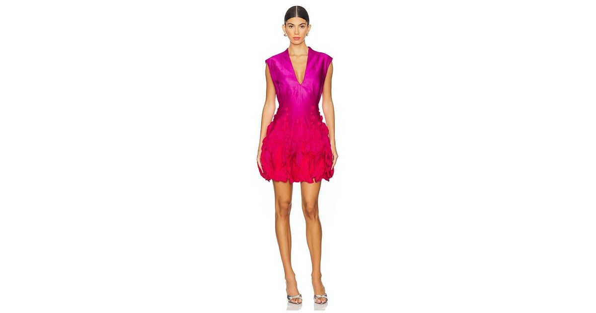 Acler Surrey Mini Dress in Pink | Lyst