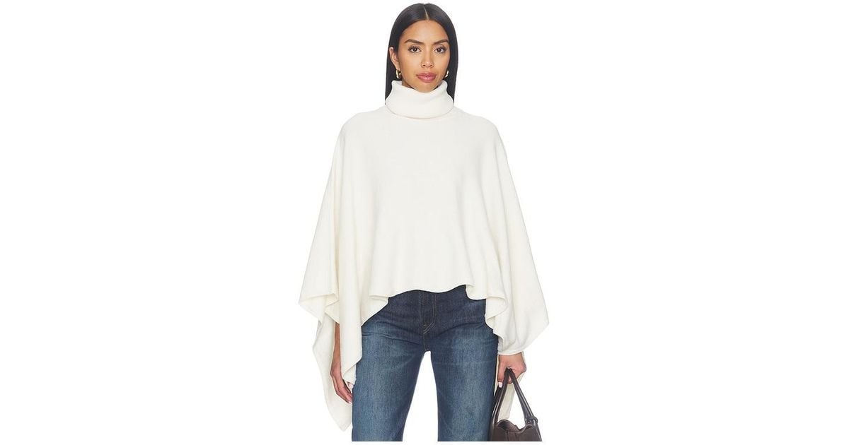 Line & Dot Orly Turtleneck Cape Sweater in Blue | Lyst