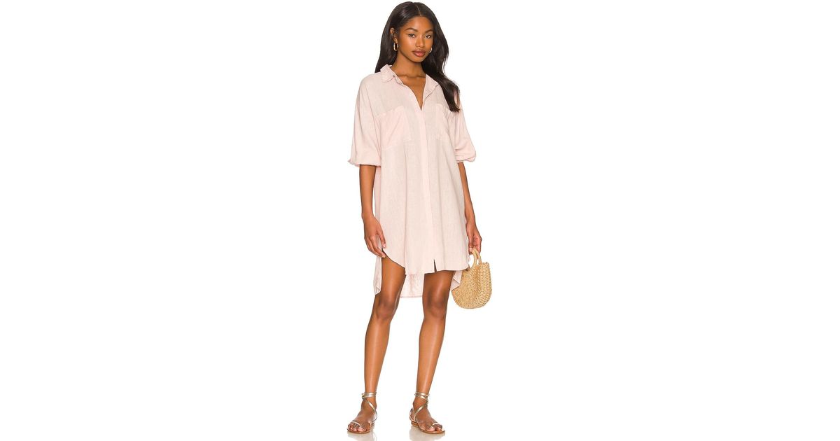 Young Fabulous & Broke Linen Button Down Shirt Dress Best Sale www