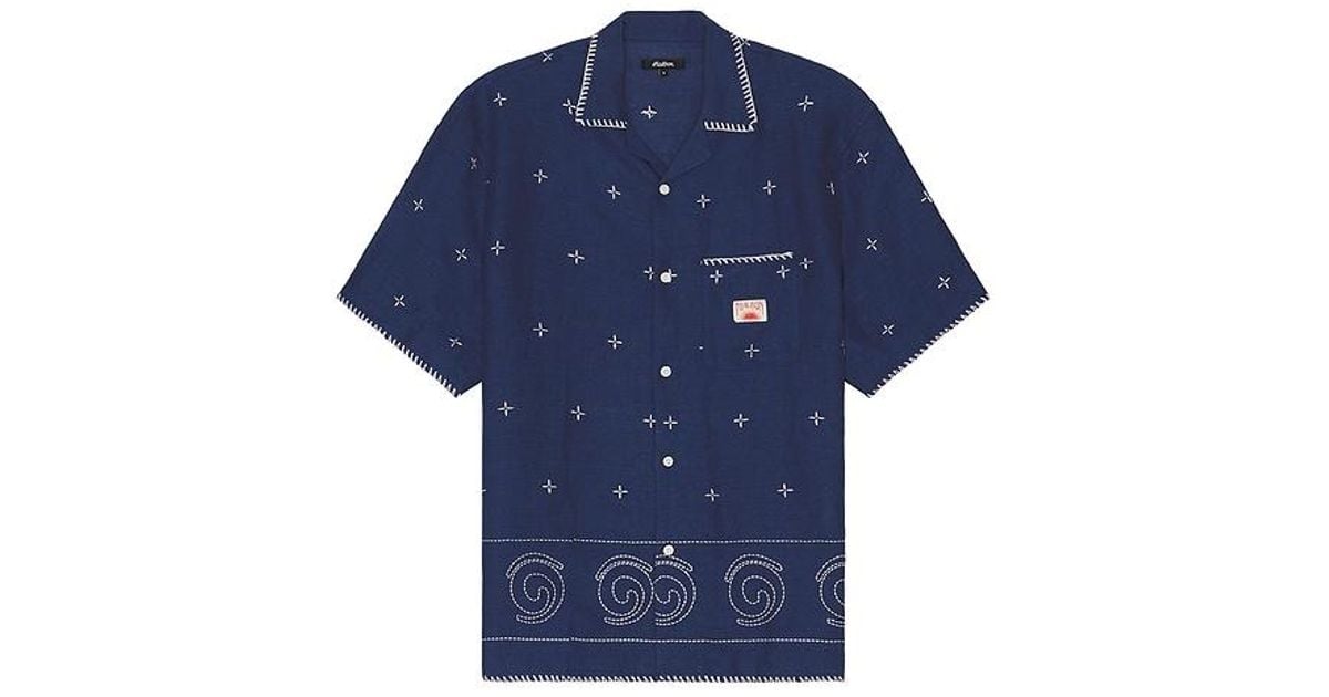 Tシャツ・カットソー Malbon Golf Toko Toko Button Up Shirt SKY BLUE MAN M3321PTS4 □Malbon Golf□ Toko Toko Button Up Shirt SKY BLUE MAN