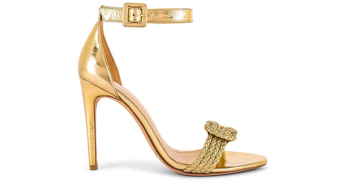 Alexandre Birman Leather Vicky Braid Sandal in Golden (Metallic) - Lyst
