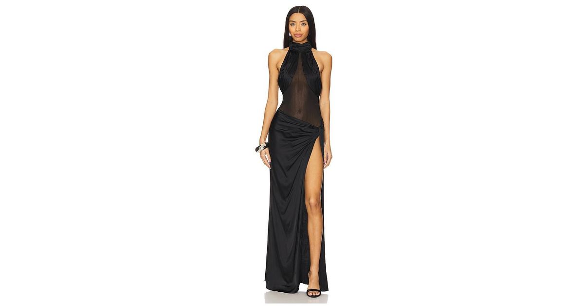 chinese dress ladies RAINE KEYHOLE DETAIL SNAKE MAXI DRESS  Murci