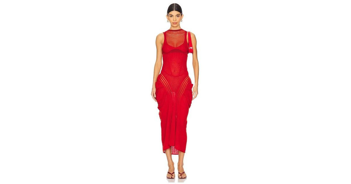 Isa Boulder Rider Maxi Dress in Red | Lyst