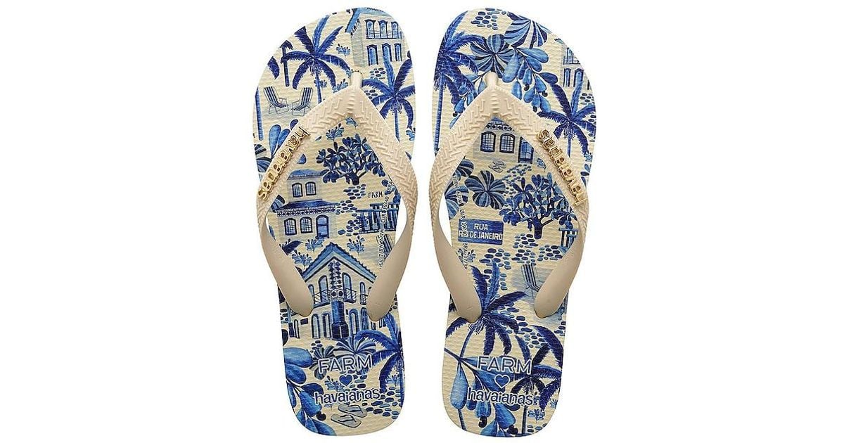 【Havaianas】x FARM RIO blue flowers garden ビーチサンダル Blue Flowers Garden Havaianas Sandals – FARM Rio