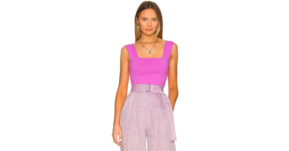 susana monaco wide strap crop top