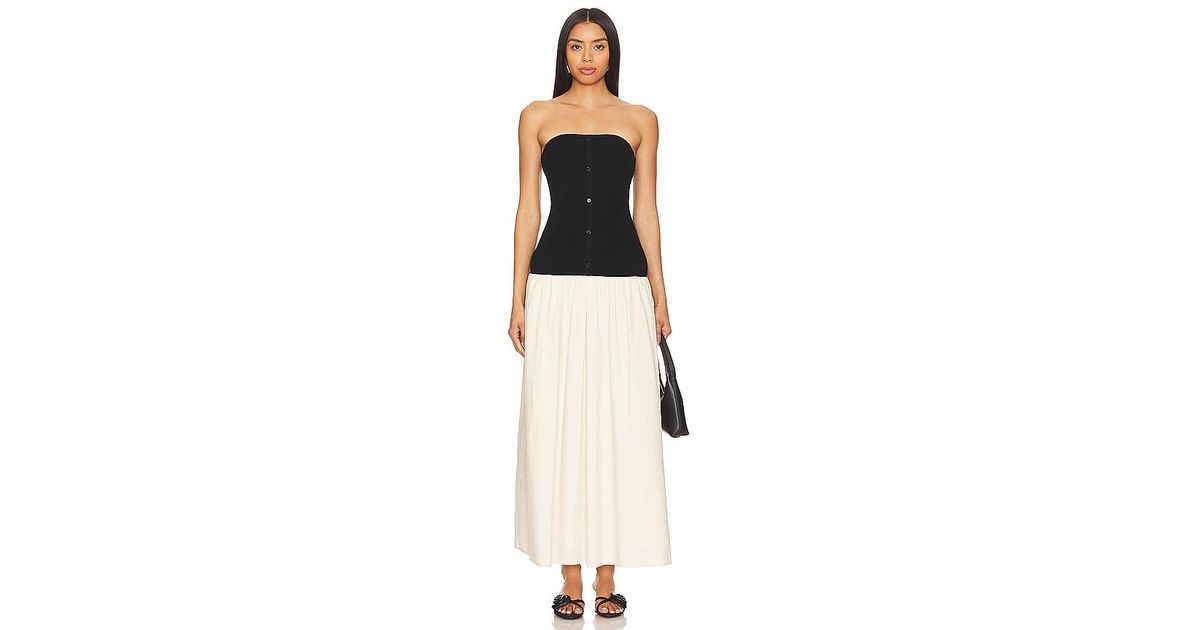 Line & Dot Tanner Combo Dress in Natural | Lyst