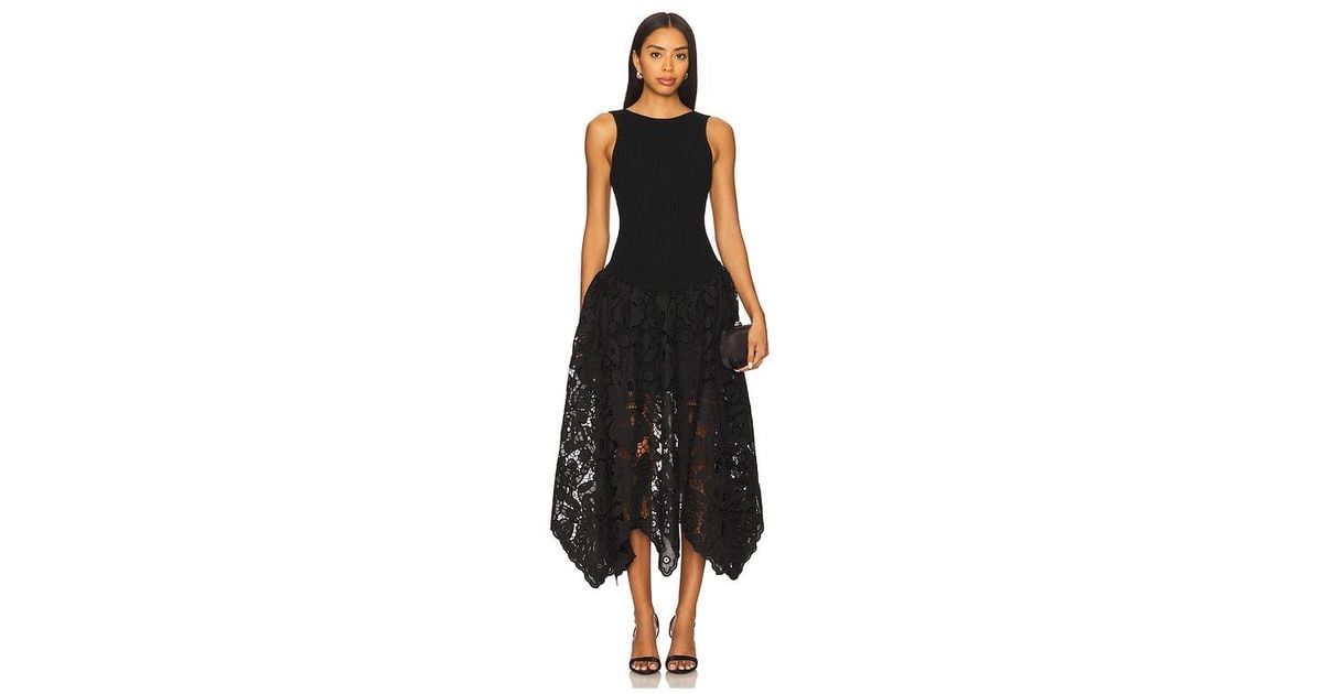 Aje. Atlas Knit Midi Dress in Black | Lyst Australia