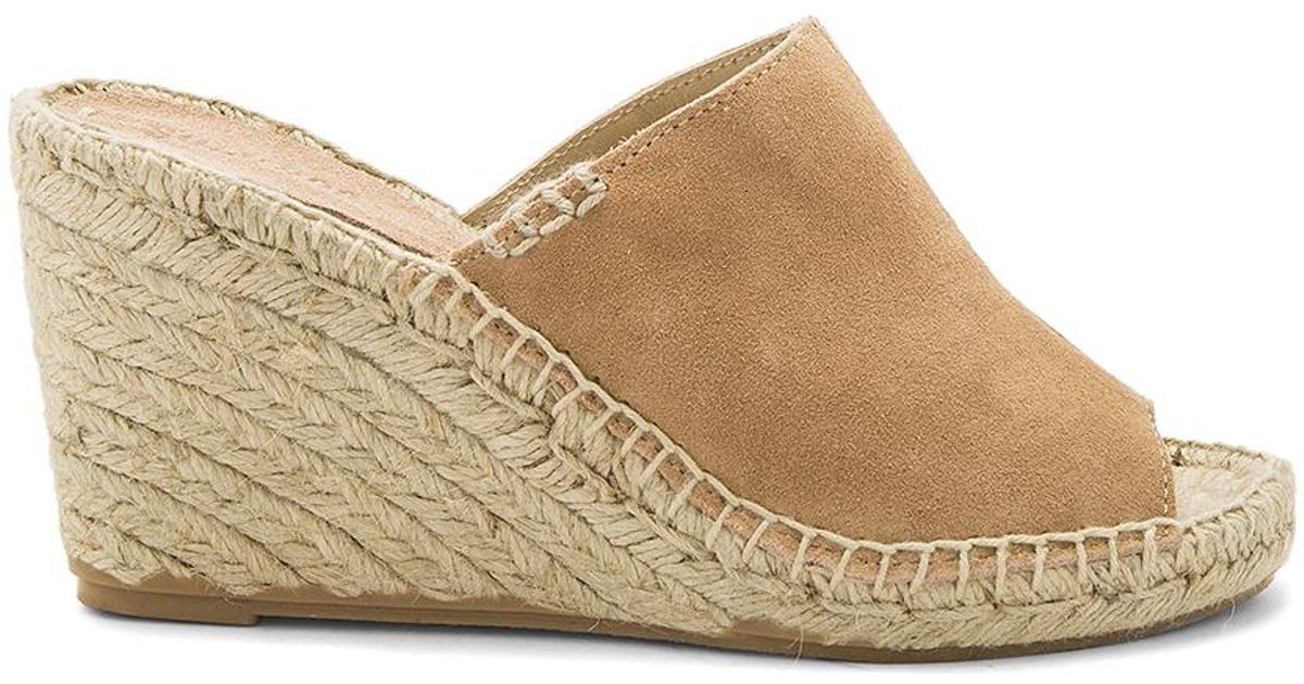 Soludos Suede Mule Wedge in Cream (Natural) - Lyst