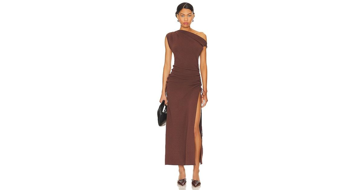 original sin midi dress lioness brand lioness Original Sin Dress Midi Dress Chocolate