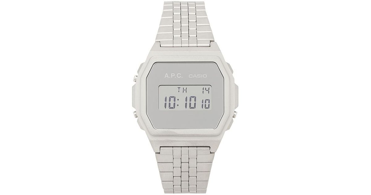 A.P.C. Montre Casio Watch in White for Men | Lyst UK