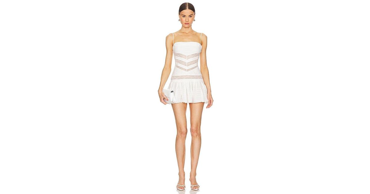 Mirror Palais Edwardian Lace Mini Dress in White | Lyst