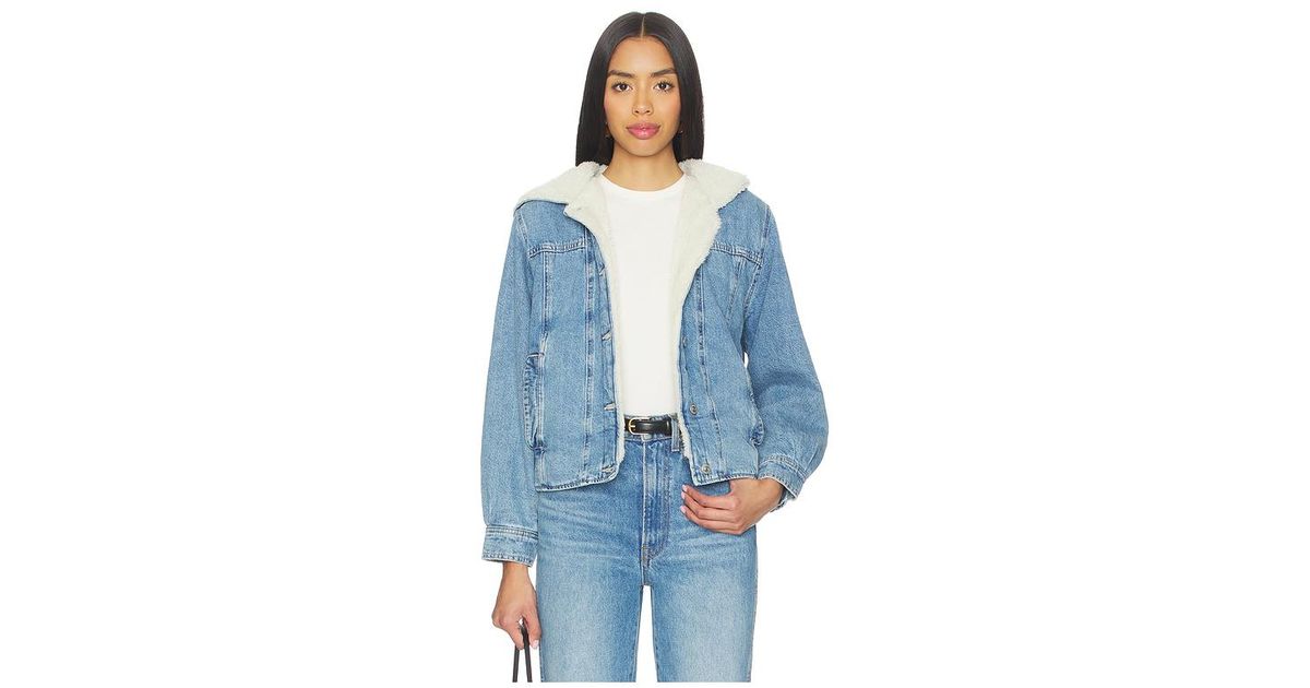 Asher Cozy Denim Jacket, Snowdrift Wash
