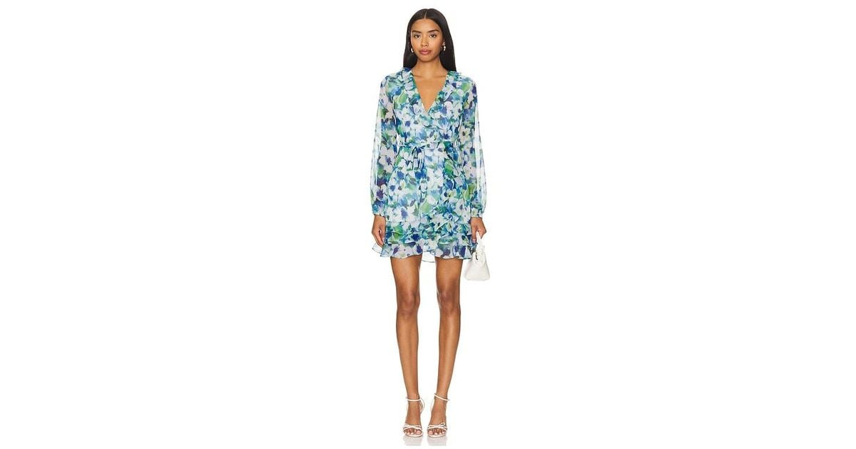 Bardot Triple Frill Dress in Blue Lyst