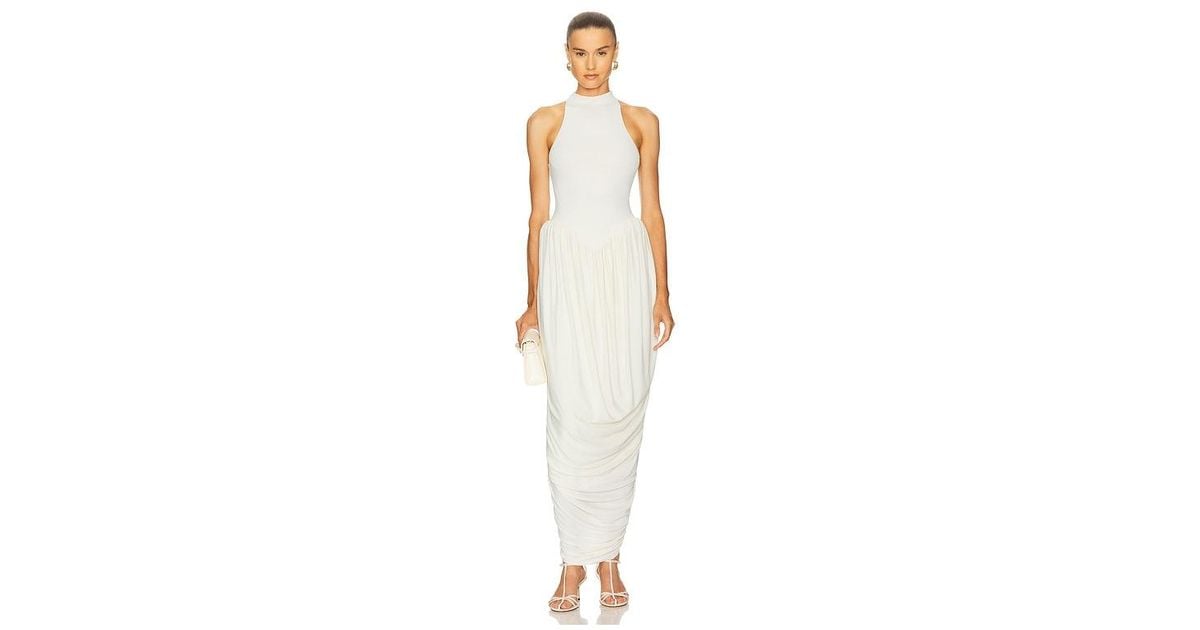 Helsa The Duchess Jersey Dress in White
