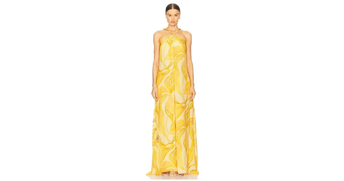 slim fit dress slacks Missoni Vintage Sequin Chevron Open Shoulder Maxi Dress – Basha Gold main image 1