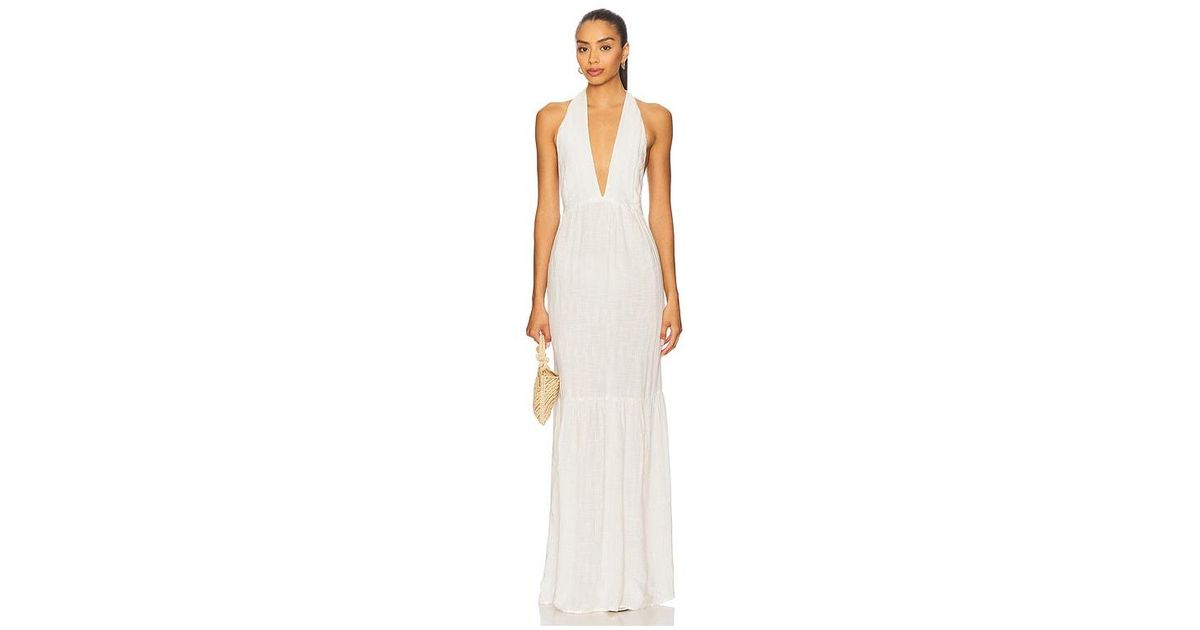 lspace soller halter tiered maxi dress LSPACE Soller Halter Tiered Maxi Dress