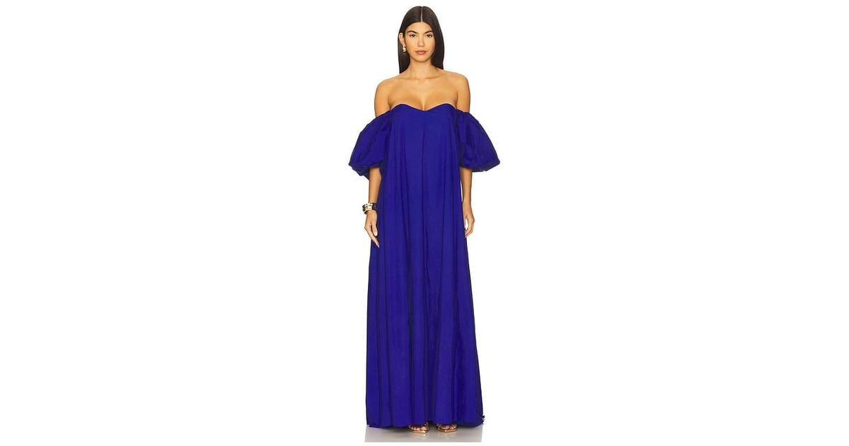 Caroline Constas Palmer Gown in Blue | Lyst