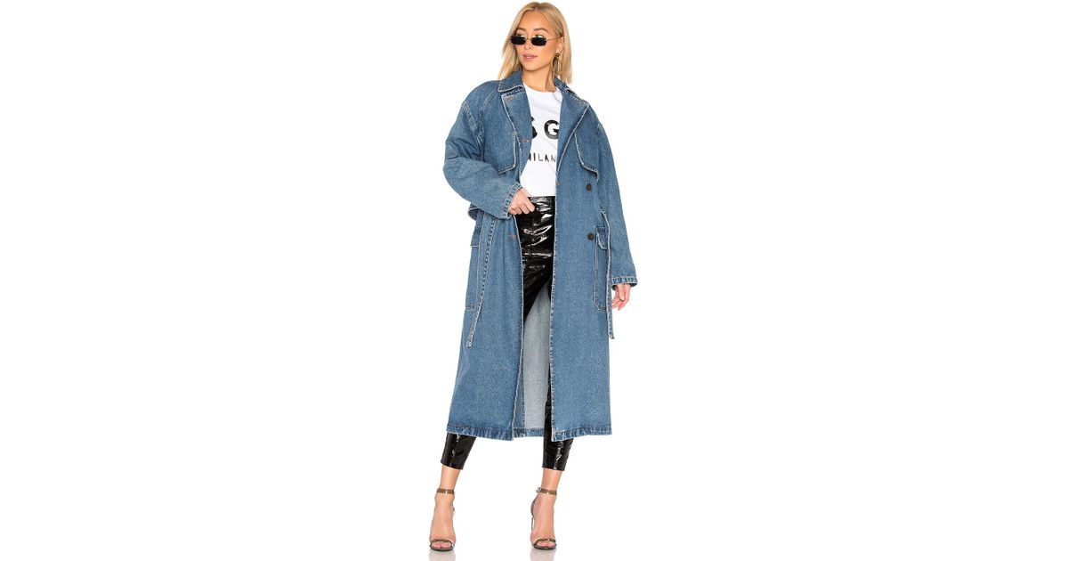 msgm denim trench coat