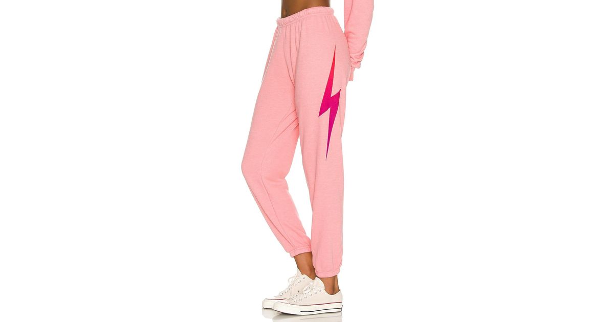 Aviator Nation Bolt Fade Sweatpants in Pink Lyst