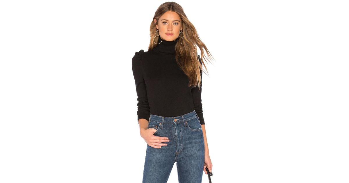 puff shoulder turtleneck