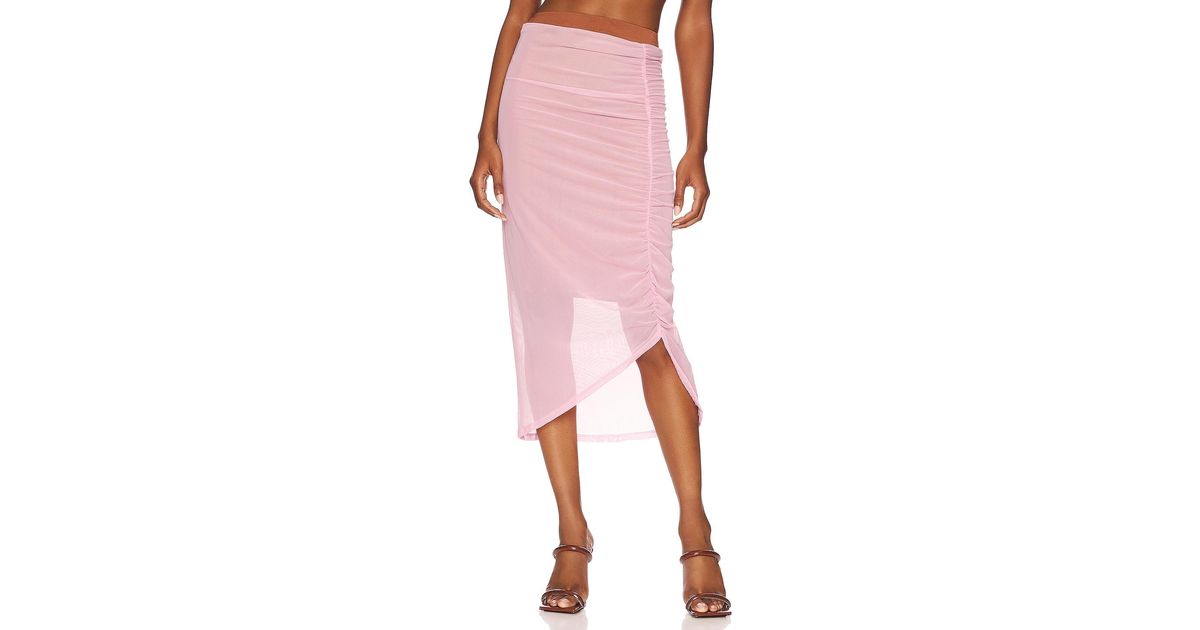 Free People Synthetic X Revolve 2 Tone Summer Daze Midi Skirt In 