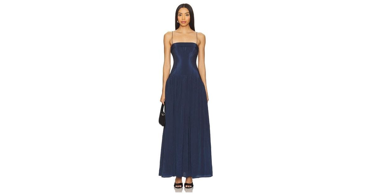 knee length dresses for ladies Roxanne Velvet Corset Maxi Dress / Cacao Brown | Meshki main image 0