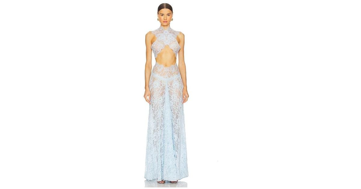 bronx and banco light blue dress Geisha Powder Blue Maxi Dress main image 1