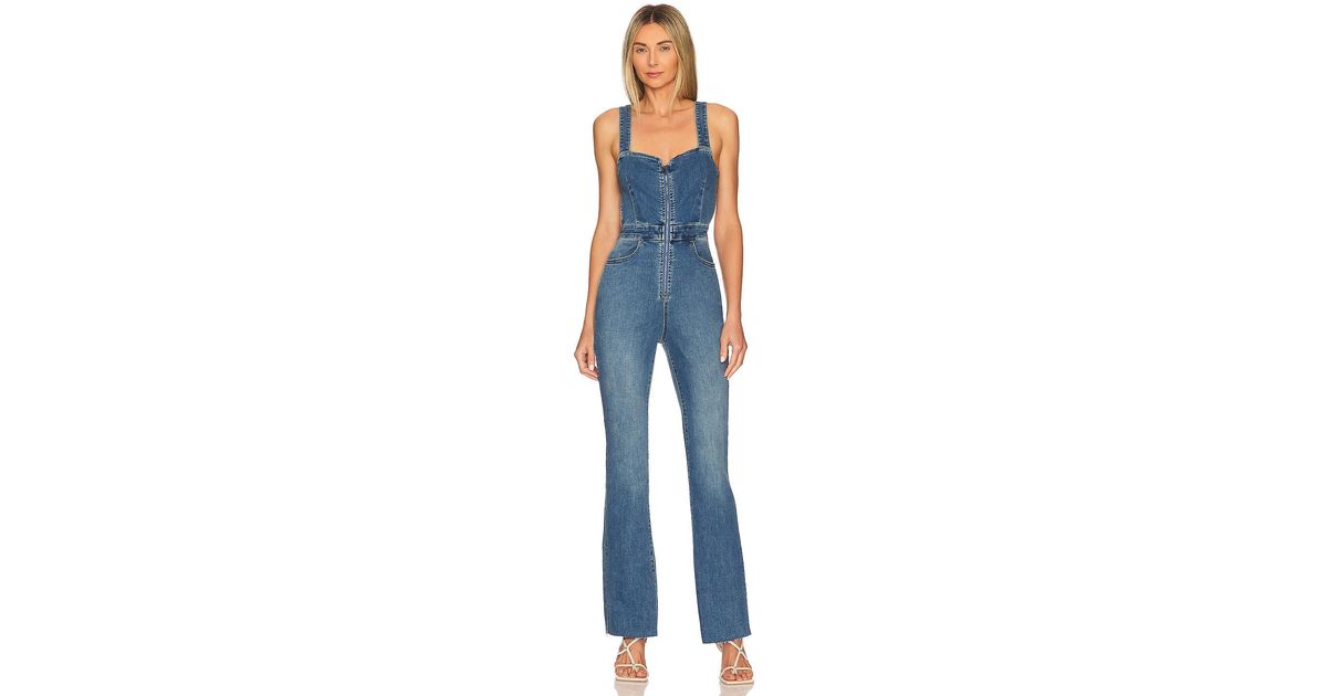 Free People Cotton Crvy 2nd Ave One Piece Jumpsuit In Blue Lyst