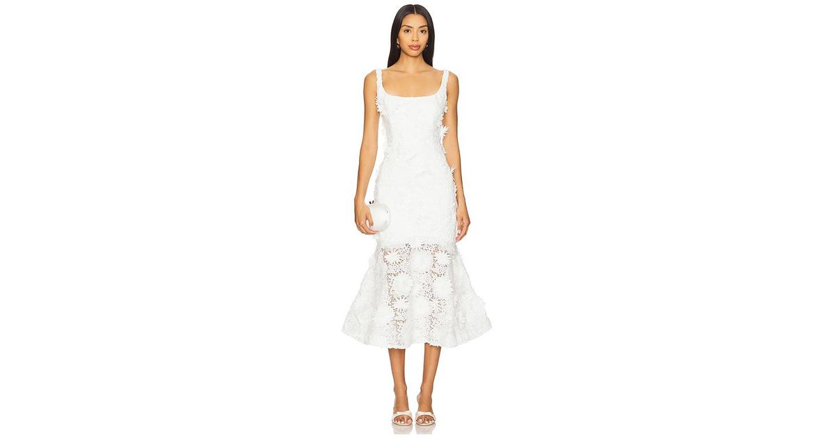 Bardot Marico Lace Midi Dress in White | Lyst UK