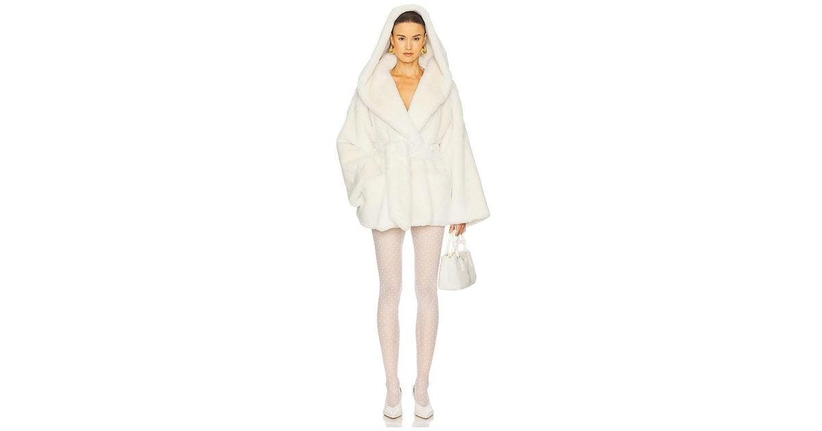 White Halo Faux Fur Coat