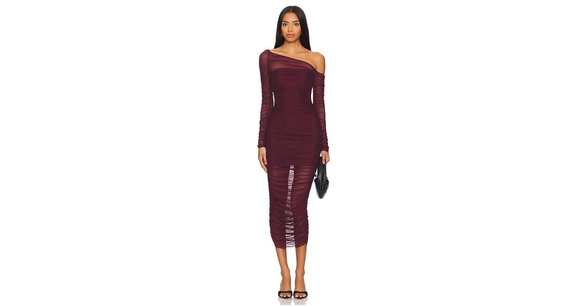 seroya burgundy dress SEROYA Kayla Maxi Dress in Burgundy