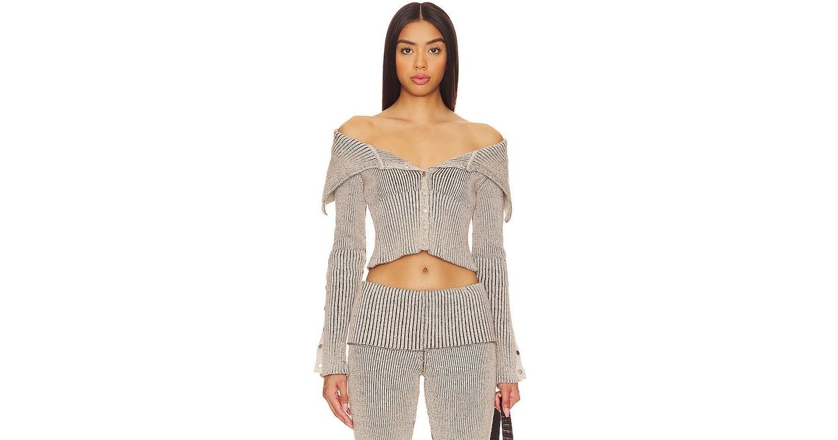 Jaded London Plated Popper Tribeca Sweater in Gray | Lyst