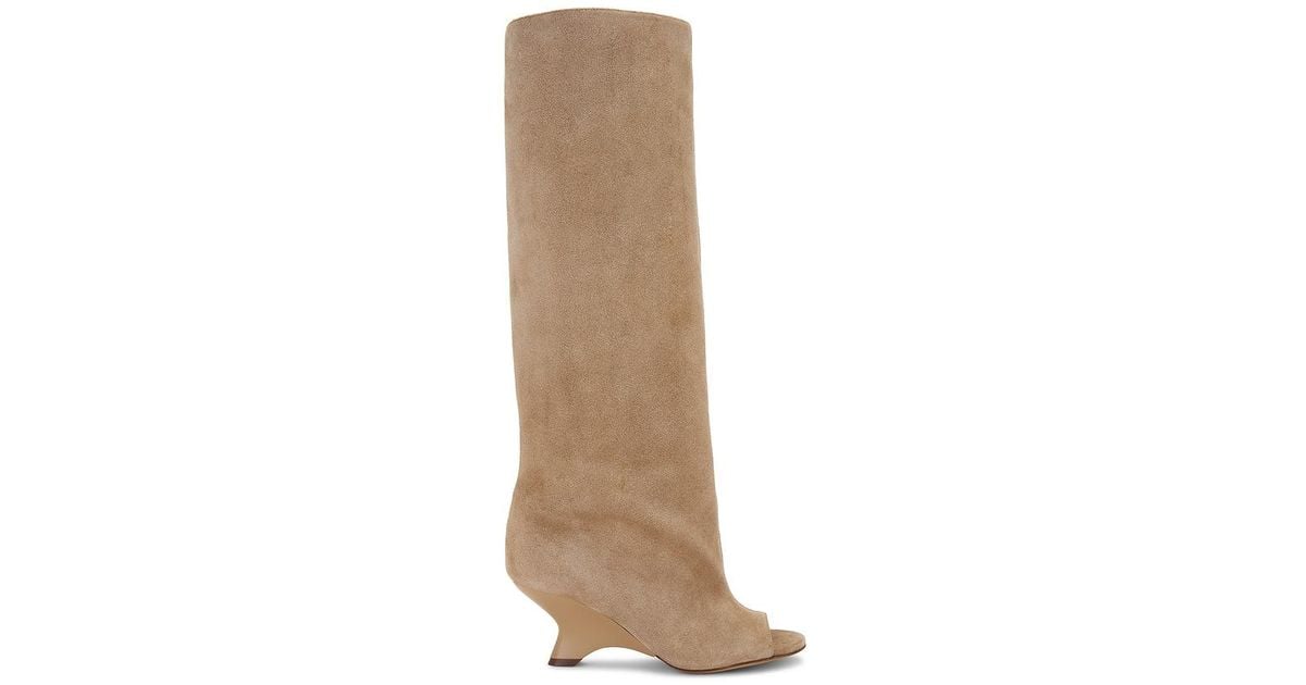 Gia Borghini Gia 23 Suede Boots In Green | INTERMIX®
