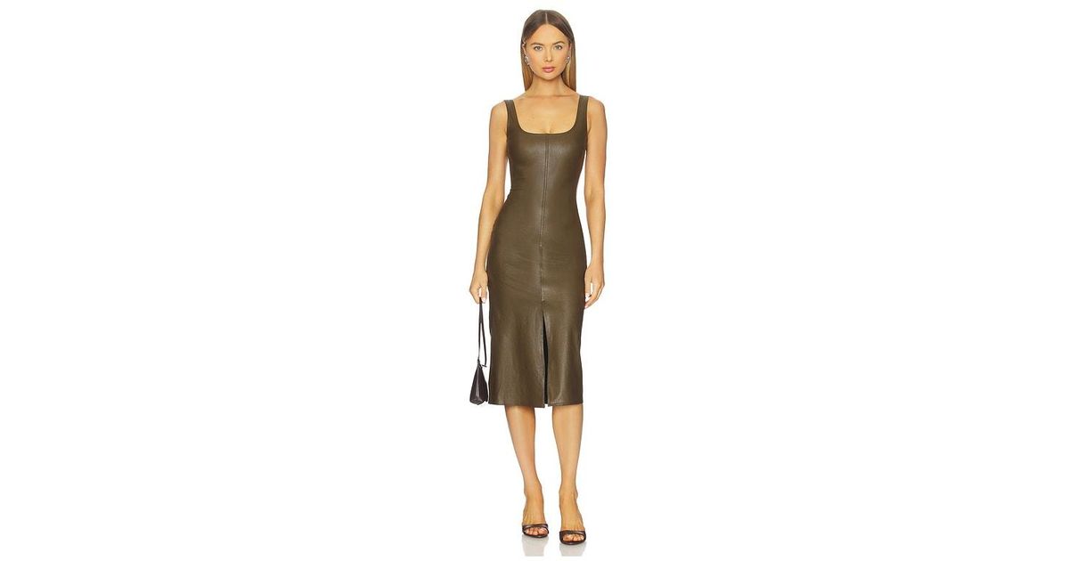 commando faux leather dress Commando Faux Leather Spaghetti-Strap Mini Dress