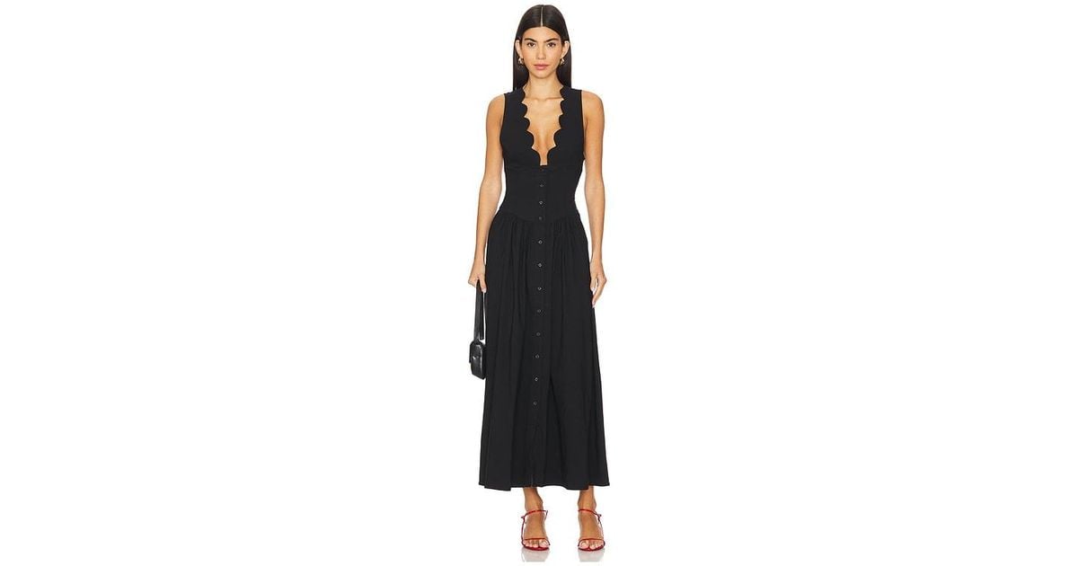 knee length dresses for ladies Dolly Scallop Trim Shift Dress Small / Cream main image 0