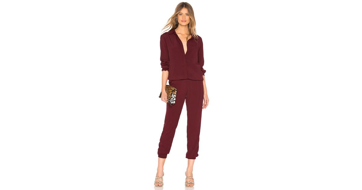 monrow crepe long sleeve jumpsuit