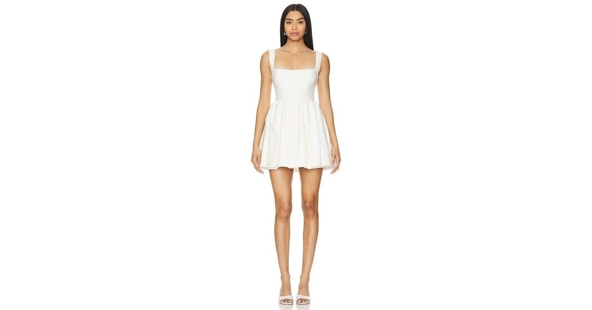 LPA Giovanna Mini Dress in White | Lyst