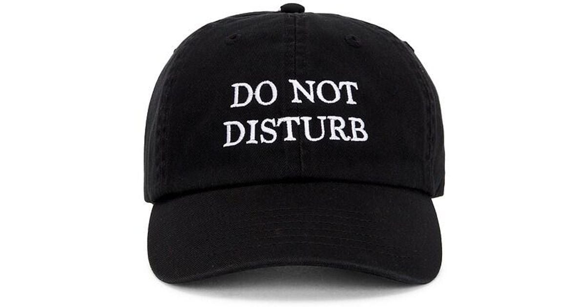 DEPARTURE Do Not Disturb Dad Hat in Black | Lyst