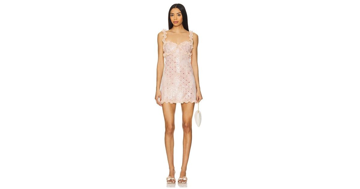 For Love & Lemons Sophia Sequin Mini Dress in Pink | Lyst