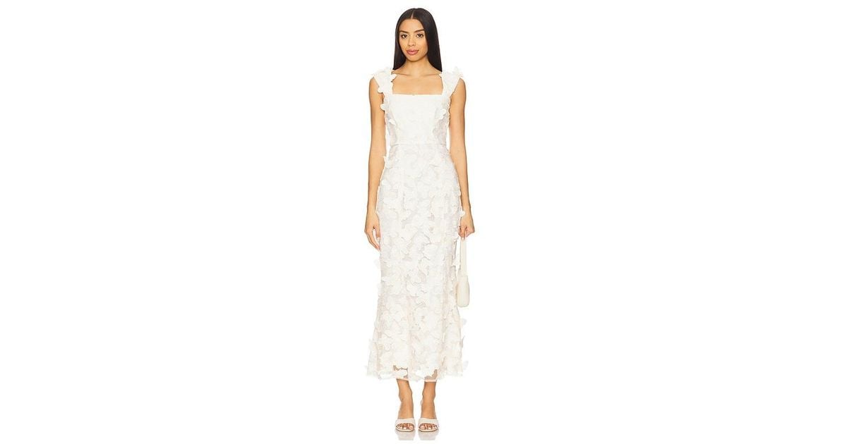 Elliatt Scarlett Midi Dress in White | Lyst