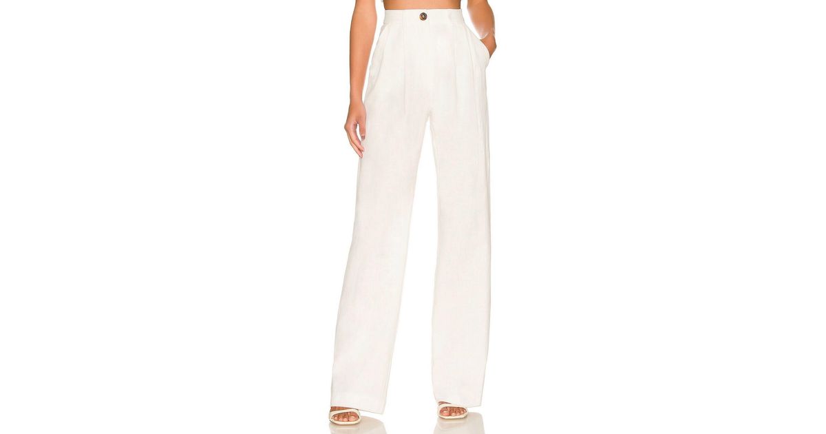 Bec \u0026 Bridge Linen Bonnie Pant in Ivory 