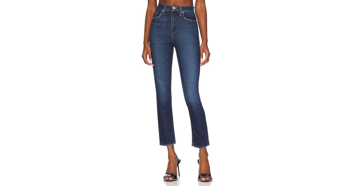Hudson Jeans Denim Harlow Ultra High Rise Straight Ankle in Blue | Lyst