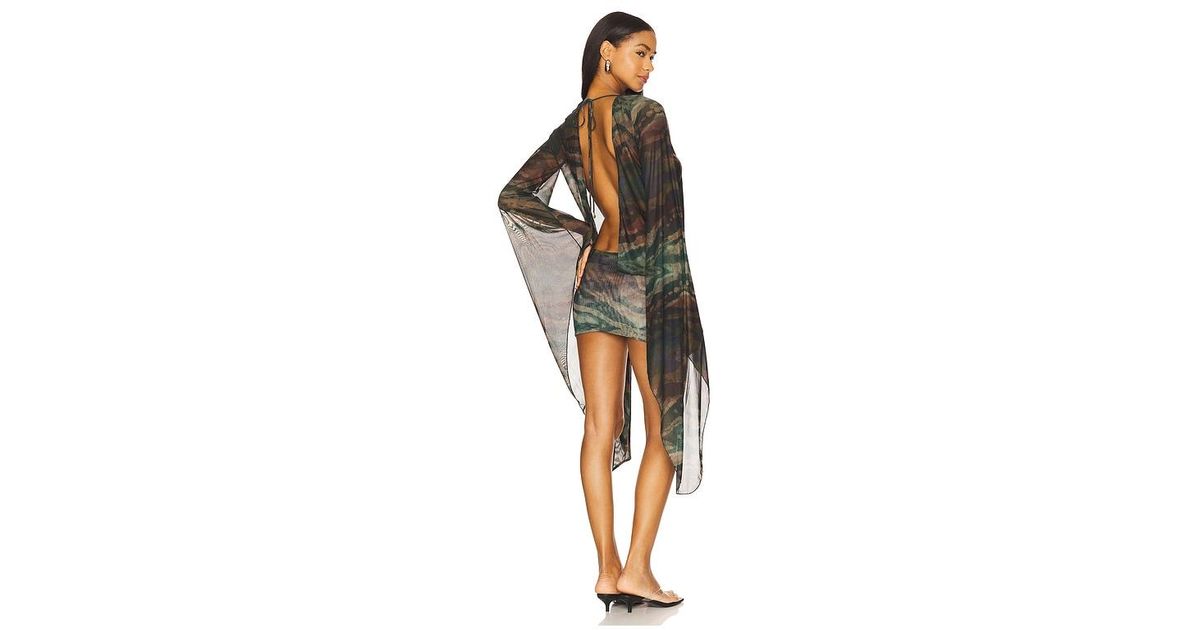 Jaded London Draped Xxl Sleeve Dress in Black | Lyst