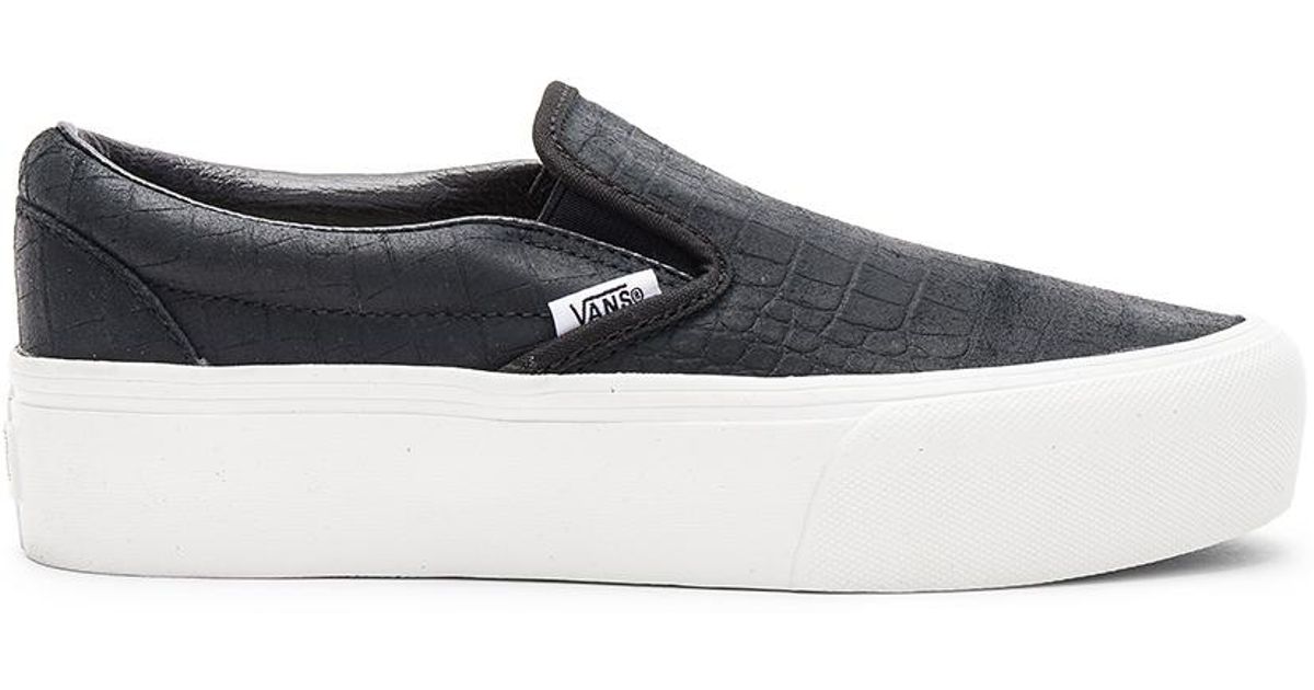 Zapatillas Sin Cordones Con Plataformas En Relieve Vans de Cuero de color  Negro | Lyst