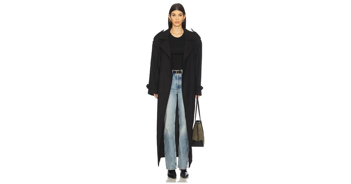 MOTHER OF ALL Brooklyn Long Trench Coat in Black Lyst UK MOTHER OF ALL Brooklyn Long Trench Coat in Black Lyst UK