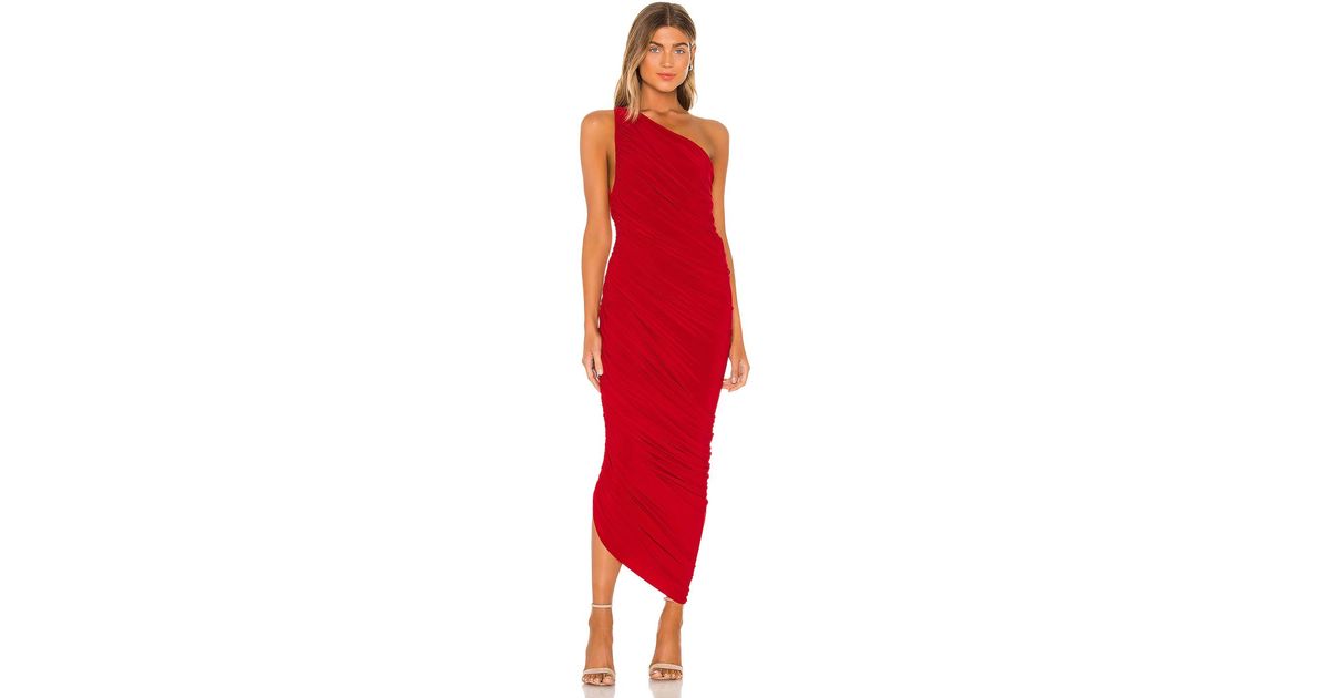 Norma Kamali Synthetic Diana Gown in Red - Lyst