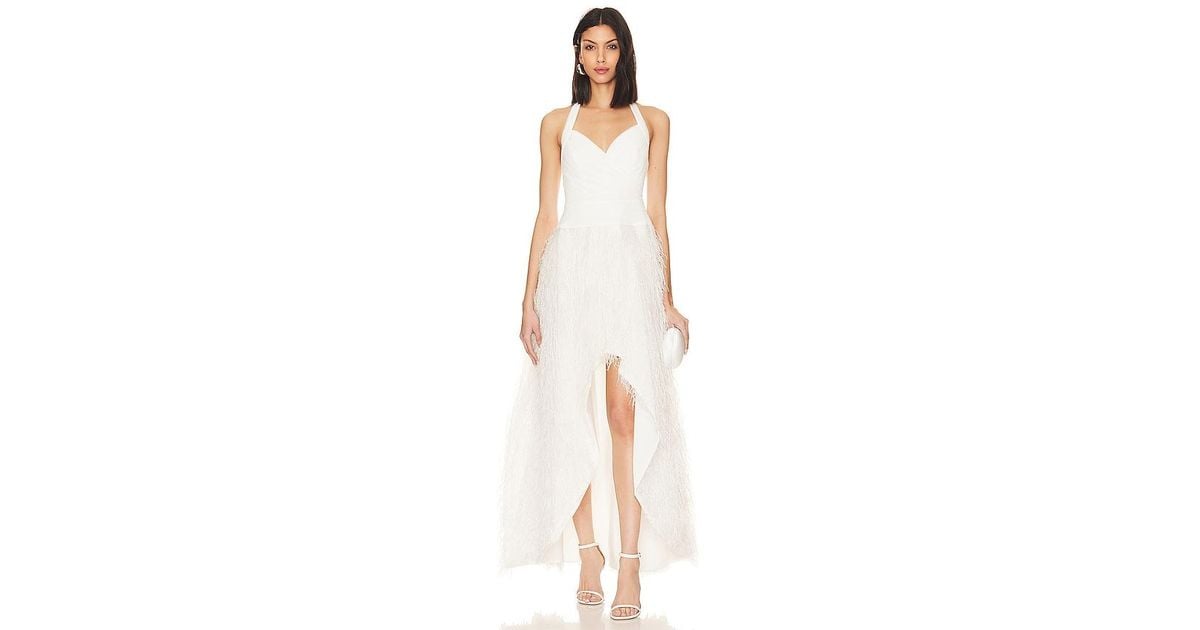 Bcbg white high low dress 2025