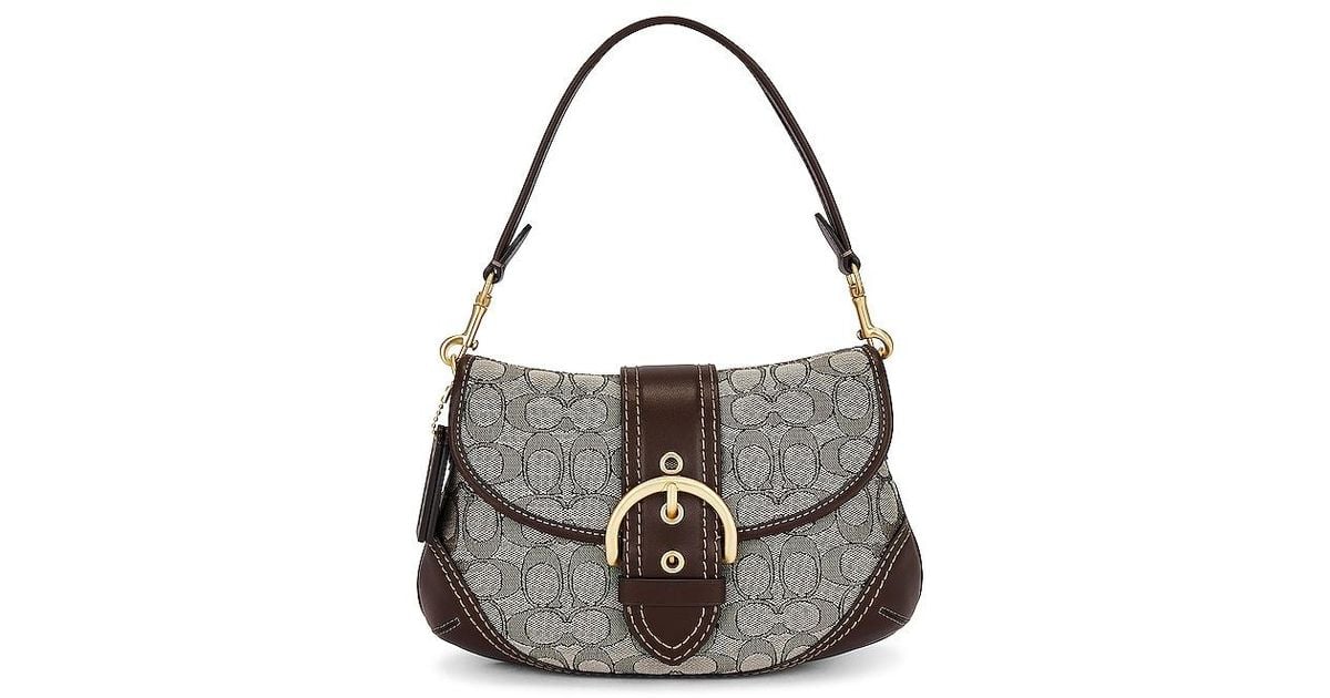 COACH Signature Jacquard Soho Bag in Brown | Lyst UK