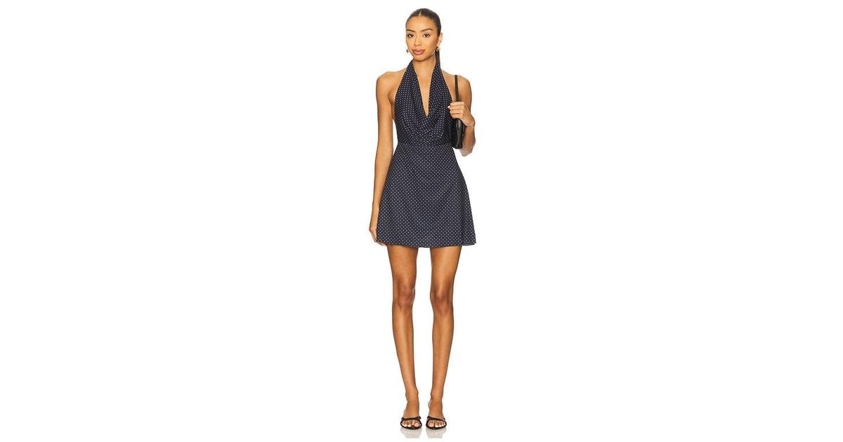 WeWoreWhat X Revolve Halter Cowl Mini Dress in Blue | Lyst