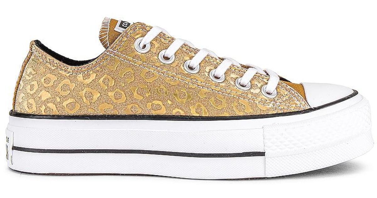 Converse Chuck Taylor All Star Leopard Glitter Platform Sneaker in
